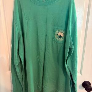 Green Long Sleeve Shirt with Pocket